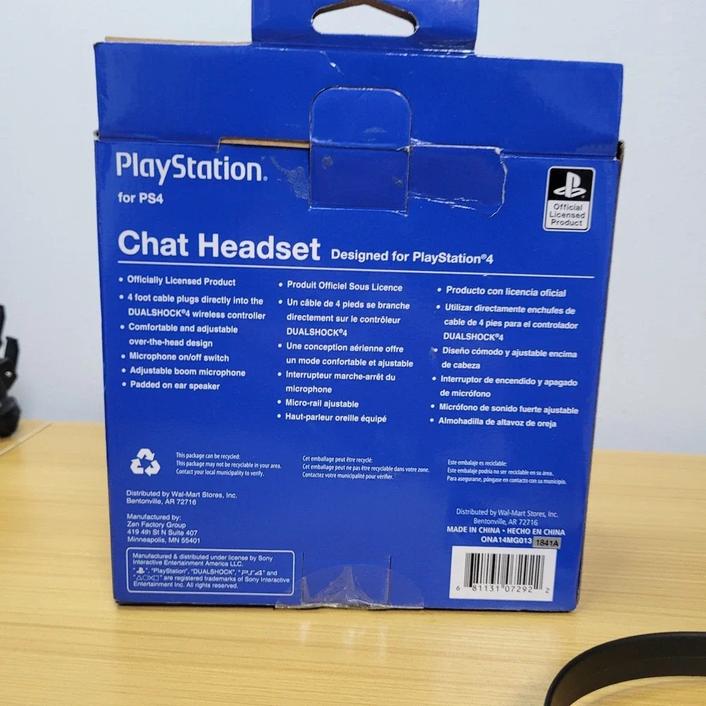 PlayStation Chat Headset Designed for PlayStation 4 New Onn PS4